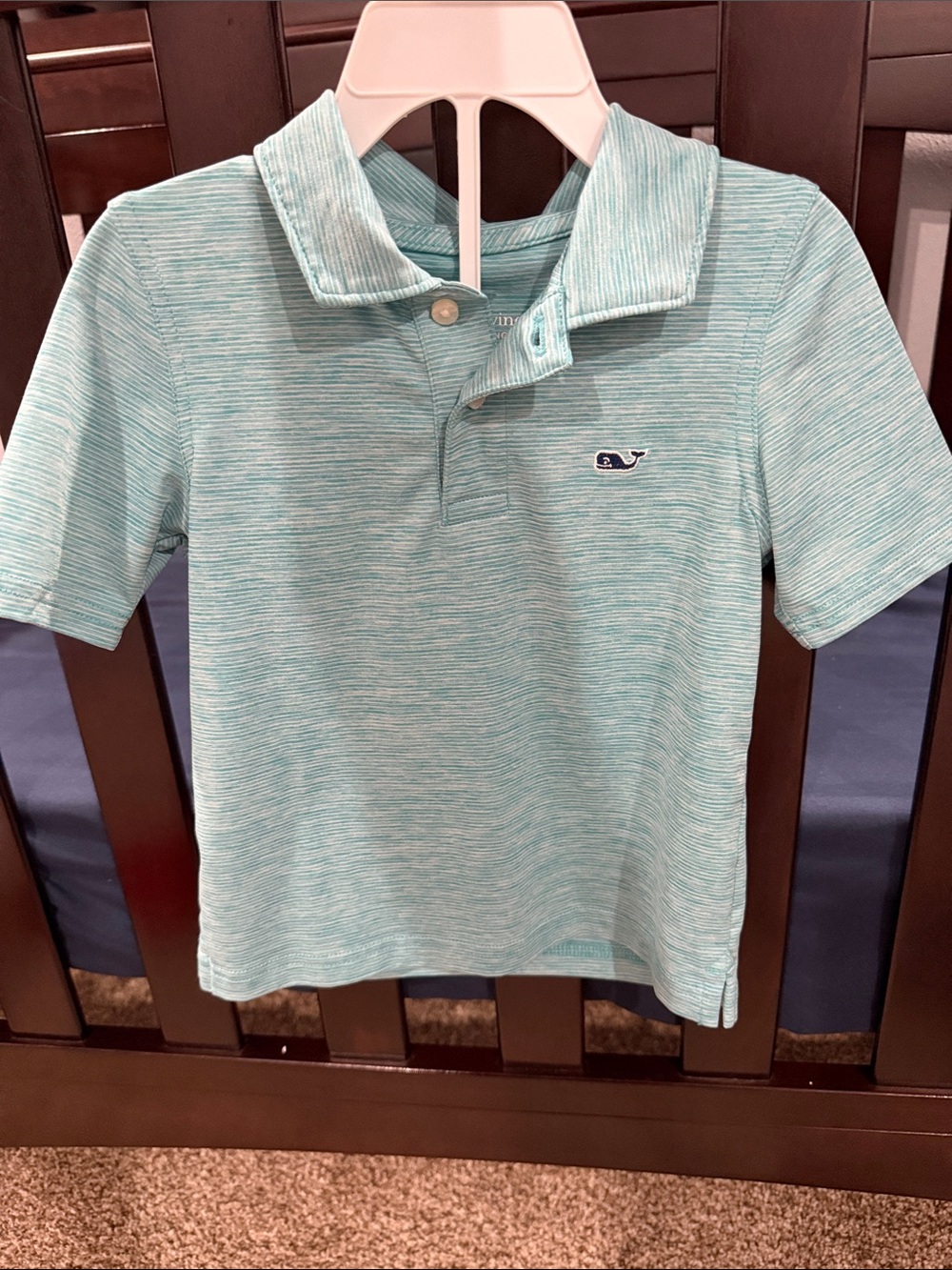 Vineyard Vines Boys' Heathered Aqua Polo